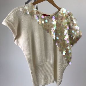 Vintage 1980s sequin blouse top